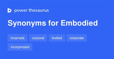 embodied synonym|embodied definition.